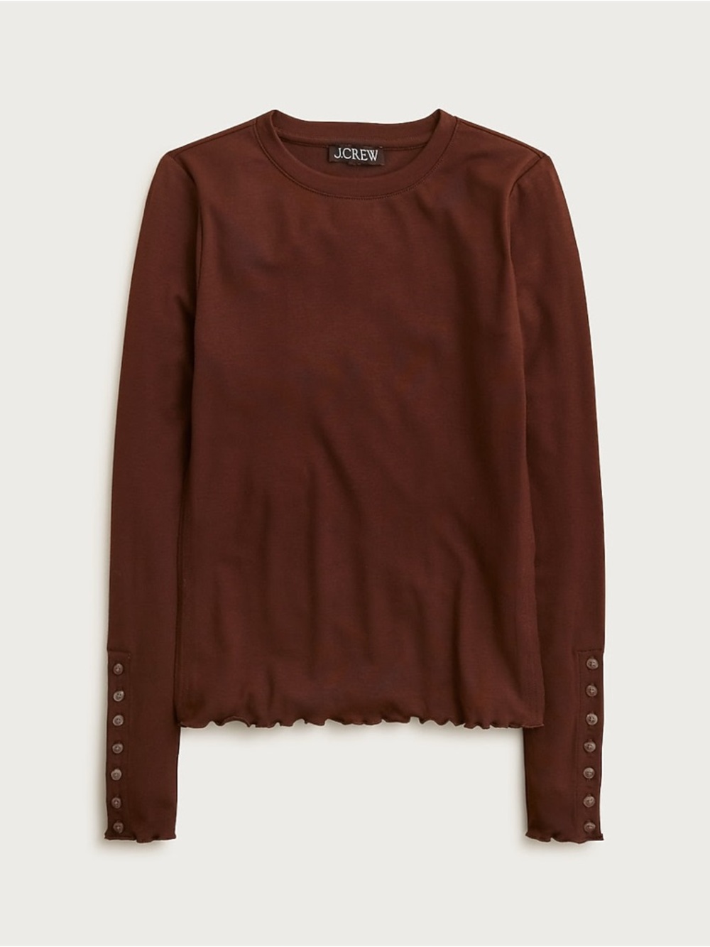 J.Crew Ribbed Long Sleeve Top with Button Cuffs